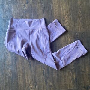 lululemon forget the sweat crop 21” smoked mulberry mesh everlux leggings size 4